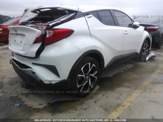 NMTKHMBX4JR049590 - 2018 TOYOTA C-HR XLE/XLE PREMIUM WHITE photo 4