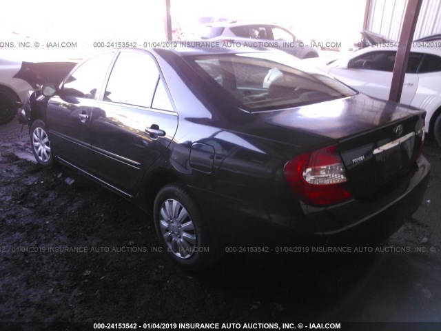 4T1BE32K32U075342 - 2002 TOYOTA CAMRY LE/XLE/SE BLACK photo 3