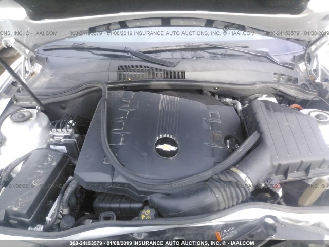 2G1FA1E38E9182715 - 2014 CHEVROLET CAMARO LS SILVER photo 10