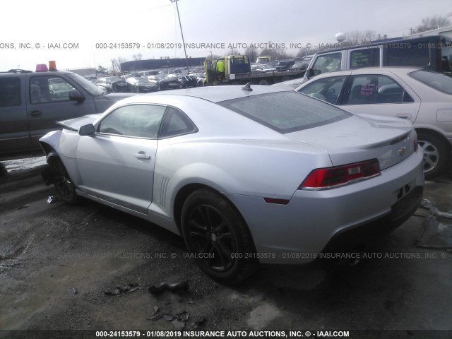 2G1FA1E38E9182715 - 2014 CHEVROLET CAMARO LS SILVER photo 3