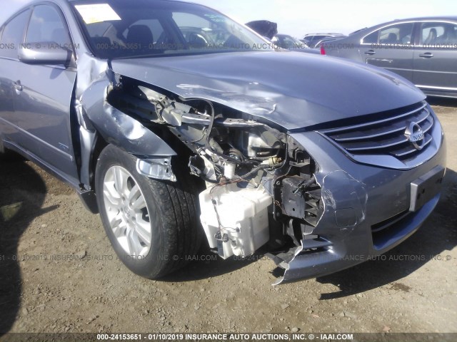 1N4CL2AP5AC112116 - 2010 NISSAN ALTIMA HYBRID BLUE photo 6