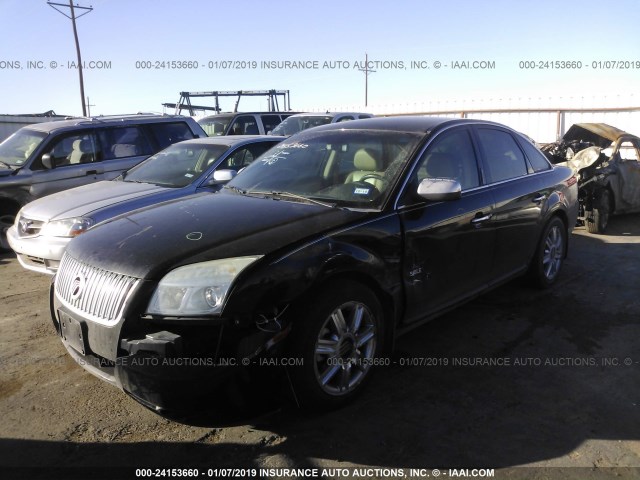 1MEHM42WX8G625412 - 2008 MERCURY SABLE PREMIER BLACK photo 2