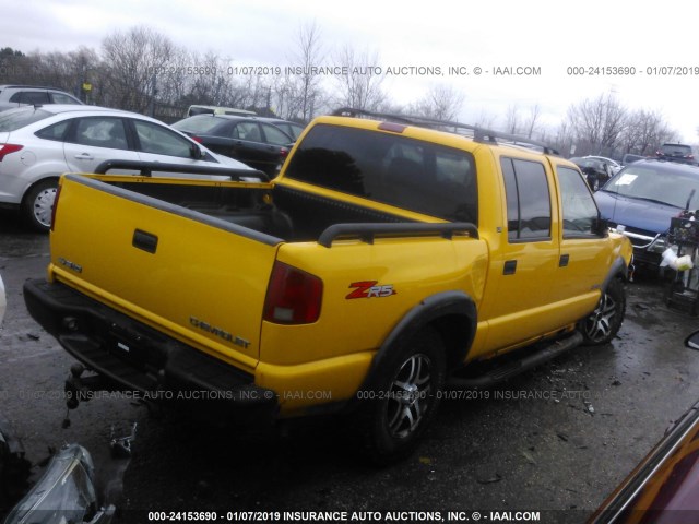 1GCDT13X73K162823 - 2003 CHEVROLET S TRUCK S10 YELLOW photo 4