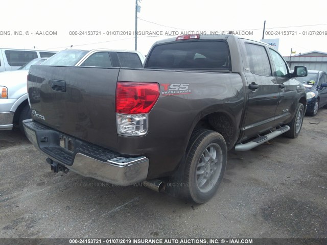 5TFEY5F1XBX107479 - 2011 TOYOTA TUNDRA CREWMAX SR5 BROWN photo 4