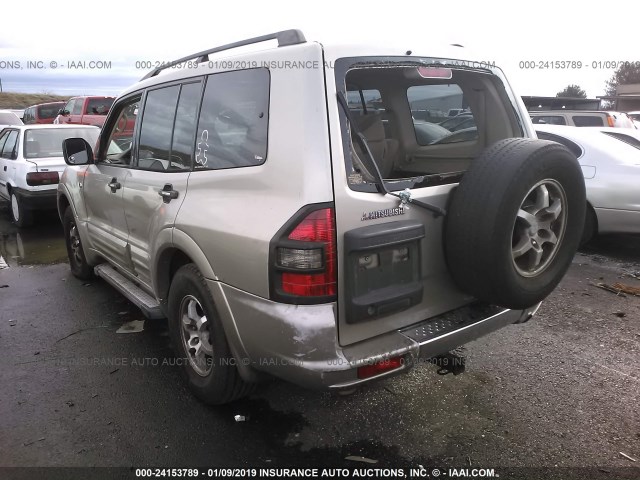 JA4MW31R21J002238 - 2001 MITSUBISHI MONTERO XLS GOLD photo 3