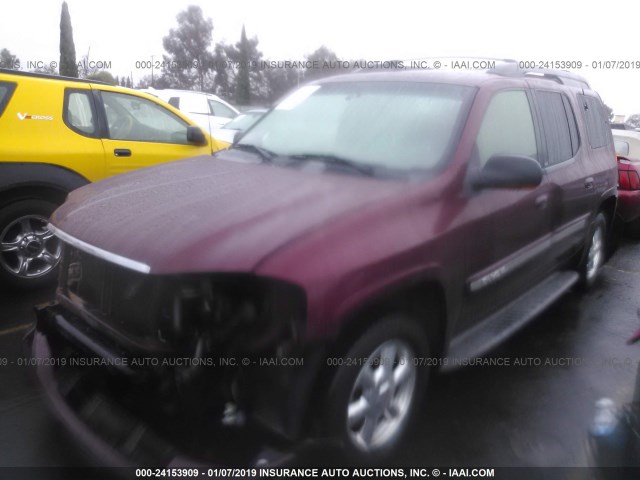 1GKES16S436191782 - 2003 GMC ENVOY XL MAROON photo 2