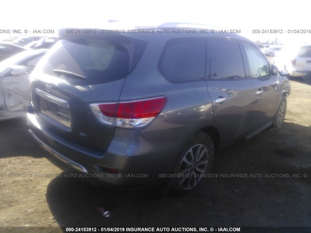 5N1AR2MN5GC652371 - 2016 NISSAN PATHFINDER S/SV/SL/PLATINUM GRAY photo 4