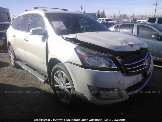 1GNKRGKD4EJ316078 - 2014 CHEVROLET TRAVERSE LT WHITE photo 1