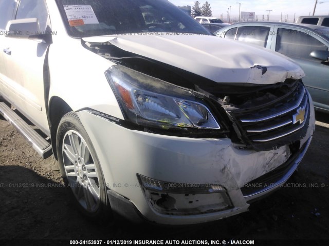 1GNKRGKD4EJ316078 - 2014 CHEVROLET TRAVERSE LT WHITE photo 6