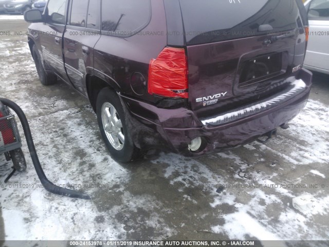 1GKDT13S862179028 - 2006 GMC ENVOY MAROON photo 6