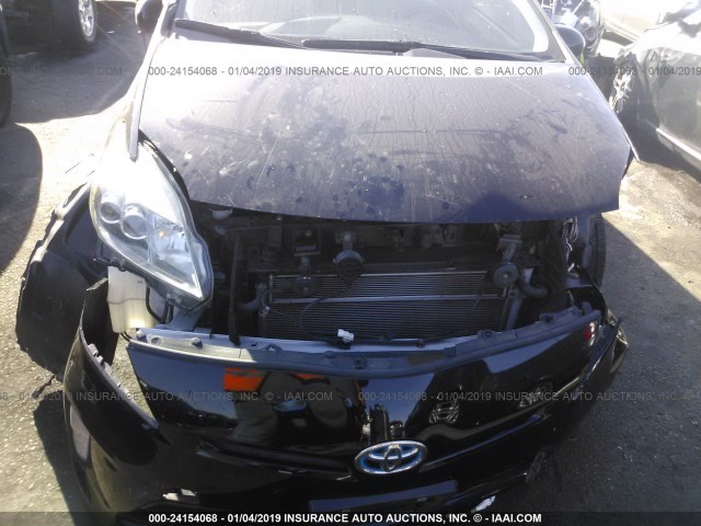 JTDKN3DU3E1751619 - 2014 TOYOTA PRIUS BLACK photo 6