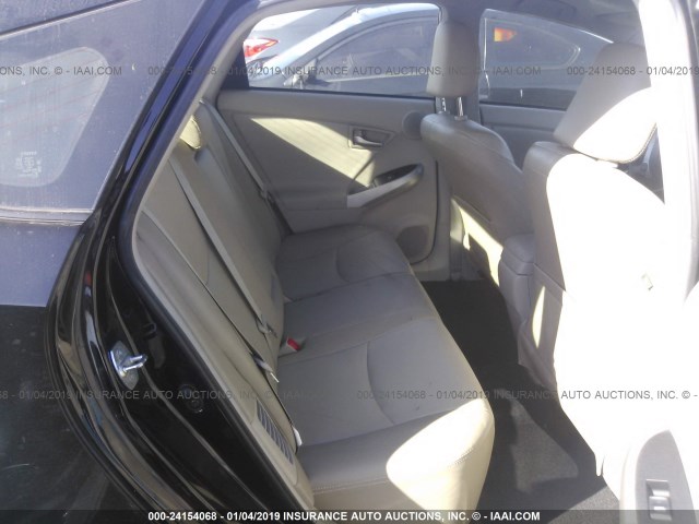 JTDKN3DU3E1751619 - 2014 TOYOTA PRIUS BLACK photo 8