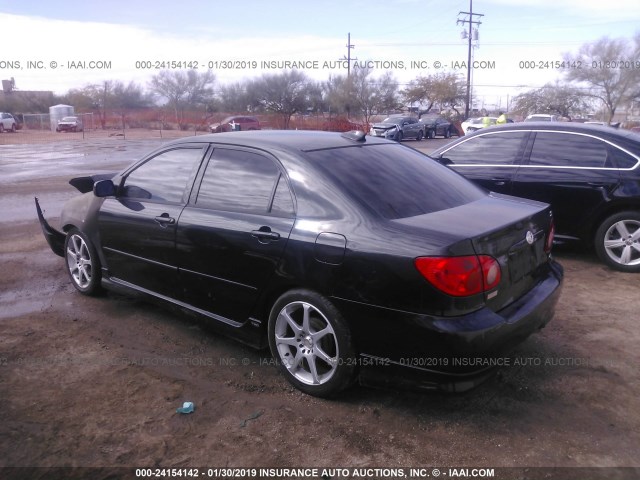 2T1BR38E84C272985 - 2004 TOYOTA COROLLA CE/LE/S BLACK photo 3