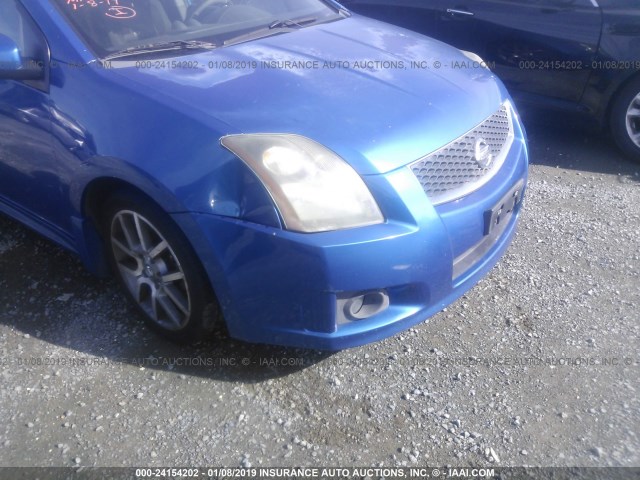 3N1BB61E37L725754 - 2007 NISSAN SENTRA SE-R BLUE photo 6