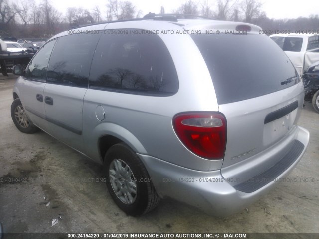 1D4GP24R85B112543 - 2005 DODGE GRAND CARAVAN SE SILVER photo 3