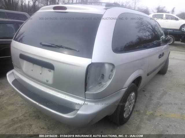 1D4GP24R85B112543 - 2005 DODGE GRAND CARAVAN SE SILVER photo 4