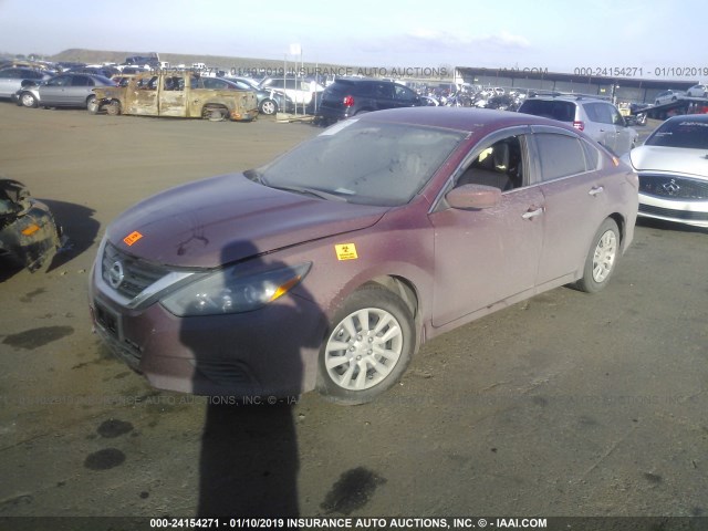 1N4AL3AP7HC496956 - 2017 NISSAN ALTIMA 2.5/S/SV/SL/SR BURGUNDY photo 2