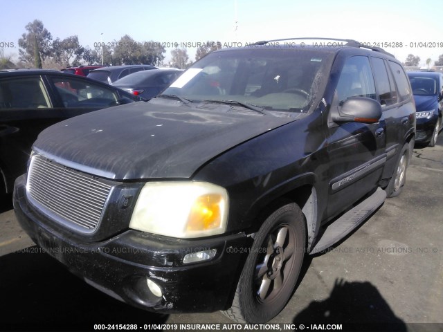 1GKDS13S022434364 - 2002 GMC ENVOY BLACK photo 2