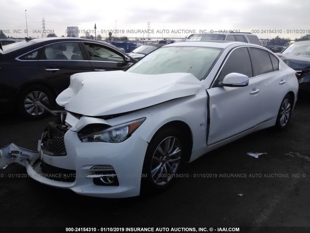 JN1BV7AP7FM353273 - 2015 INFINITI Q50 PREMIUM/SPORT WHITE photo 2