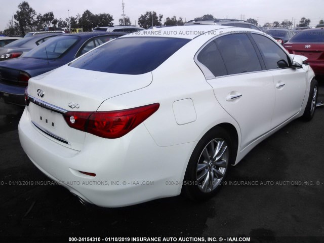 JN1BV7AP7FM353273 - 2015 INFINITI Q50 PREMIUM/SPORT WHITE photo 4