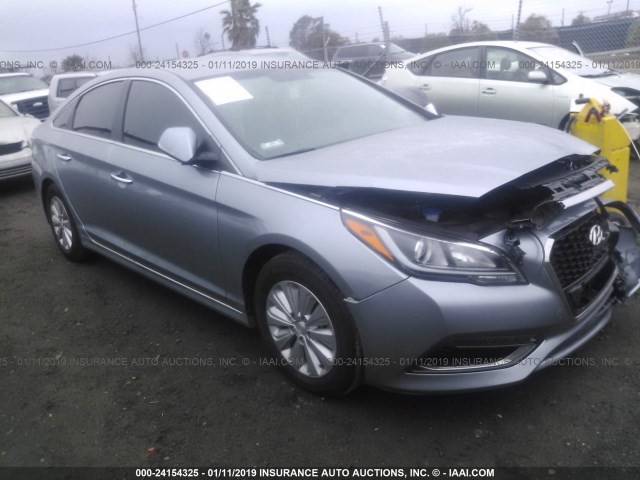 KMHE24L13GA008928 - 2016 HYUNDAI SONATA HYBRID/SE GRAY photo 1