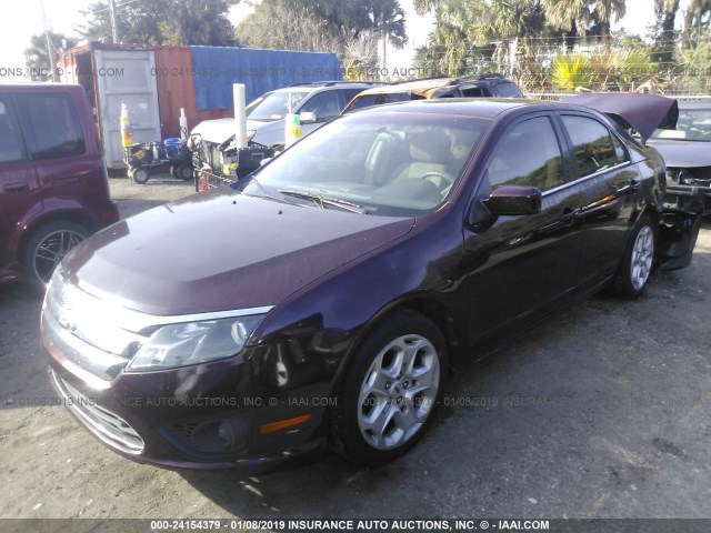 3FAHP0HA8BR152256 - 2011 FORD FUSION SE RED photo 2