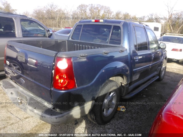 1FMZU67K15UA23885 - 2005 FORD EXPLORER SPORT TR  BLUE photo 4