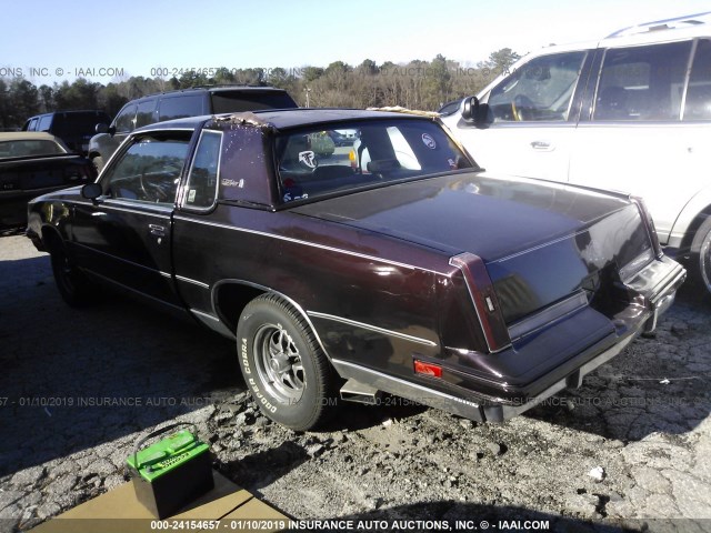 1G3GM47Y8GP397416 - 1986 OLDSMOBILE CUTLASS SUPREME BROUGHAM BROWN photo 3