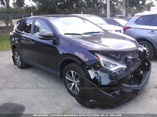 2T3RFREV3JW793371 - 2018 TOYOTA RAV4 ADVENTURE/XLE Bordo foto 1