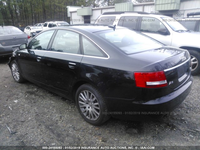 WAUDH74F46N074676 - 2006 AUDI A6 3.2 QUATTRO BLACK photo 3