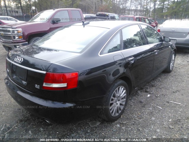 WAUDH74F46N074676 - 2006 AUDI A6 3.2 QUATTRO BLACK photo 4