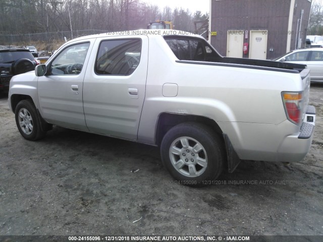 2HJYK16406H539327 - 2006 HONDA RIDGELINE RTS SILVER photo 3