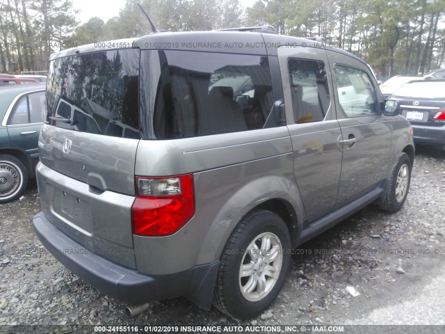 5J6YH28718L001333 - 2008 HONDA ELEMENT EX GRAY photo 4