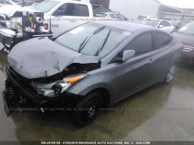 5NPDH4AE7DH416986 - 2013 HYUNDAI ELANTRA GLS/LIMITED GRAY photo 2