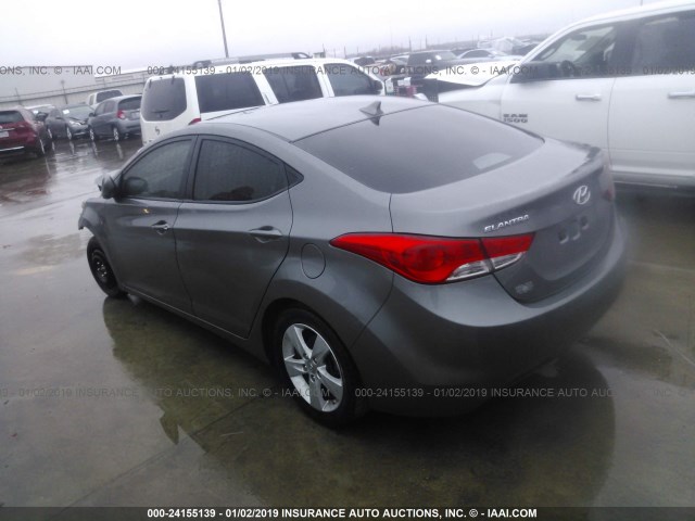 5NPDH4AE7DH416986 - 2013 HYUNDAI ELANTRA GLS/LIMITED GRAY photo 3