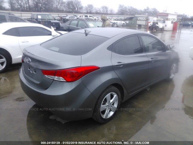 5NPDH4AE7DH416986 - 2013 HYUNDAI ELANTRA GLS/LIMITED GRAY photo 4