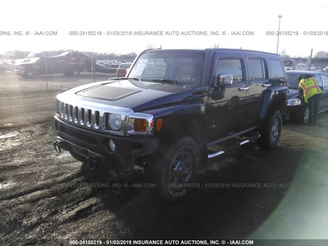 5GTDN13E678151655 - 2007 HUMMER H3 BLUE photo 2