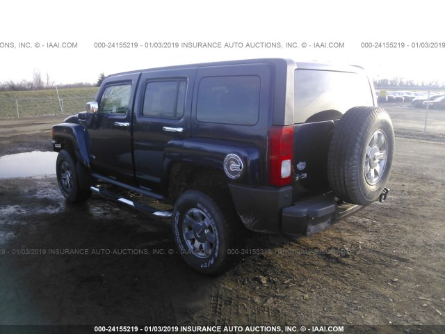 5GTDN13E678151655 - 2007 HUMMER H3 BLUE photo 3