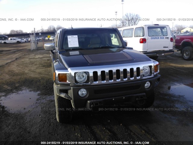 5GTDN13E678151655 - 2007 HUMMER H3 BLUE photo 6