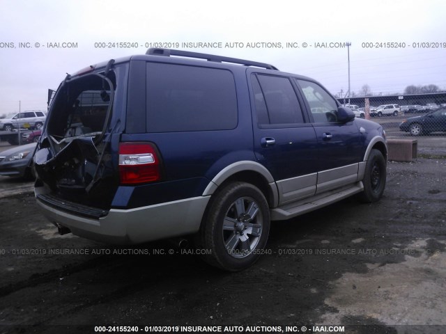 1FMFU18559EA64230 - 2009 FORD EXPEDITION EDDIE BAUER BLUE photo 4