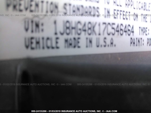 1J8HG48K17C546464 - 2007 JEEP COMMANDER Boz foto 9