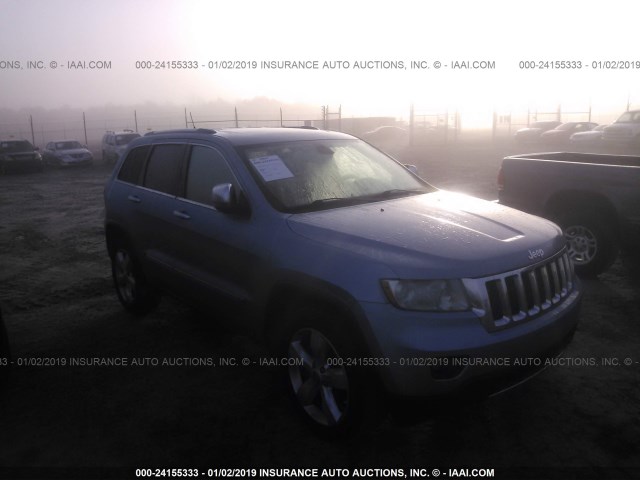 1C4RJFCT0CC226006 - 2012 JEEP GRAND CHEROKEE OVERLAND BLUE photo 1