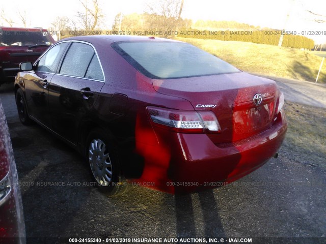 4T1BF3EK8BU590491 - 2011 TOYOTA CAMRY SE/LE/XLE RED photo 3