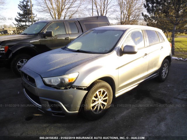 JA4AP3AU1BZ018292 - 2011 MITSUBISHI OUTLANDER SPORT ES GRAY photo 2