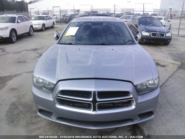 2C3CDXBG2EH344408 - 2014 DODGE CHARGER SE SILVER photo 6