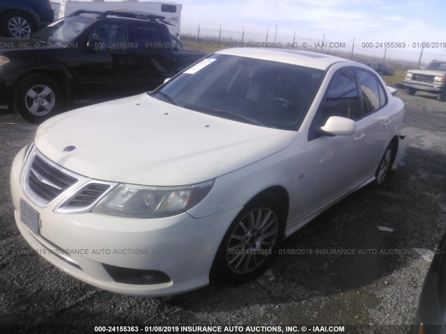 YS3FB49Y481138322 - 2008 SAAB 9-3 2.0T WHITE photo 2