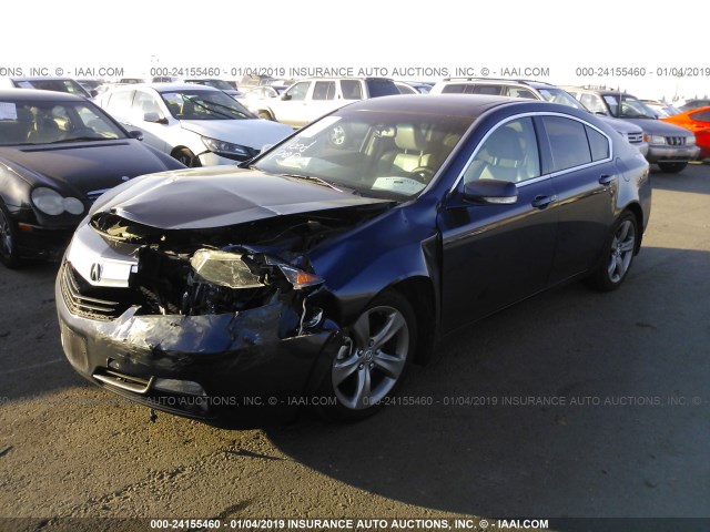 19UUA8F70DA006867 - 2013 ACURA TL ADVANCE BLUE photo 2