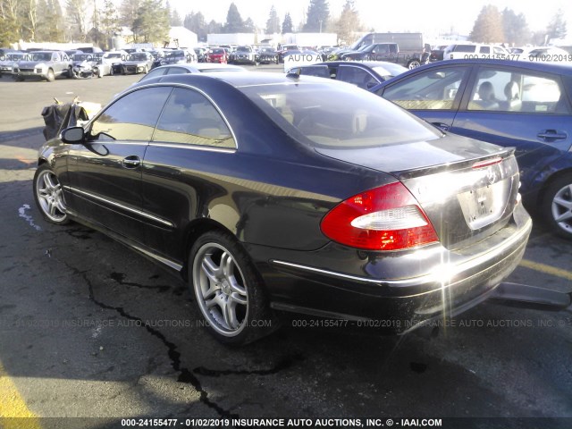 WDBTJ72H98F253668 - 2008 MERCEDES-BENZ CLK 550 BLACK photo 3