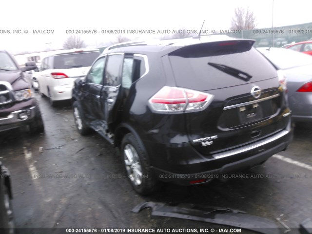 5N1AT2MK7FC788880 - 2015 NISSAN ROGUE S/SL/SV BLACK photo 3