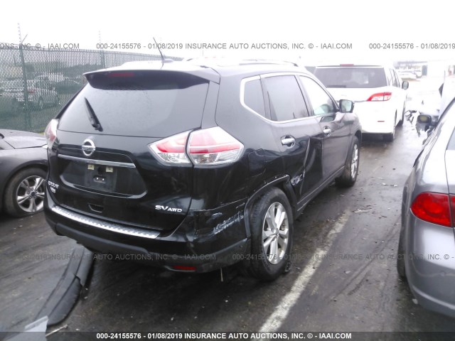 5N1AT2MK7FC788880 - 2015 NISSAN ROGUE S/SL/SV BLACK photo 4